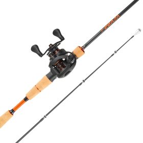 VEVOR Rod and Fishing Reel Combo, IM7 Carbon Fiber Baitcasting Rod and Reel Combo, Bass Fishing Pole with 6+1 BB System, 7.0:1 Gear Ratio, Cork H