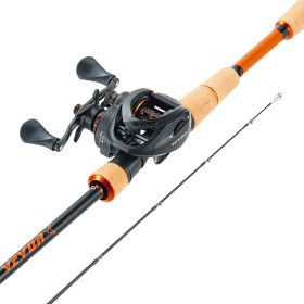 VEVOR Rod and Fishing Reel Combo, IM7 Carbon Fiber Baitcasting Rod and Reel Combo, Bass Fishing Pole with 7+1 BB System, 7.0:1 Gear Ratio, Cork H