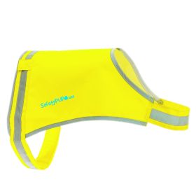 Lite Dog Vest XL Size Coverage to Mid Back. Reflective Hi Visibility Fluorescent Yellow Fabric Helps to Keep Them in Sight and Safe On and Off Le
